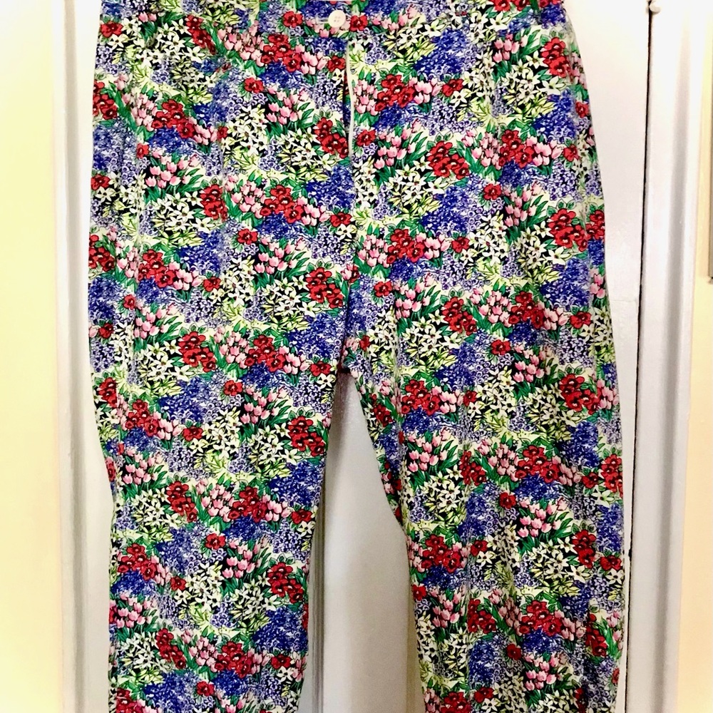 Talbots floral capris size 14